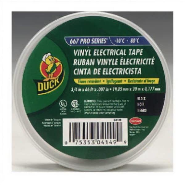 Duck Brand 04149 0.75 in. x 66 ft. Black Electrical Tape DU574740 - main
